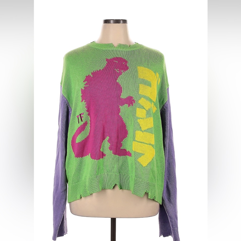 Teddy Fresh x Godzilla collab sweater new